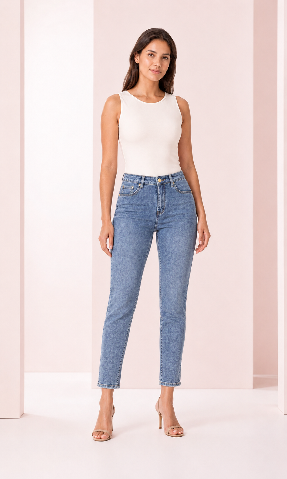 Jeans Slim Azul Claro Stone Wash