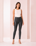 Pantalón Ecocuero Negro Mate
