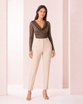 Blusa Drapeada Lunares Chocolate