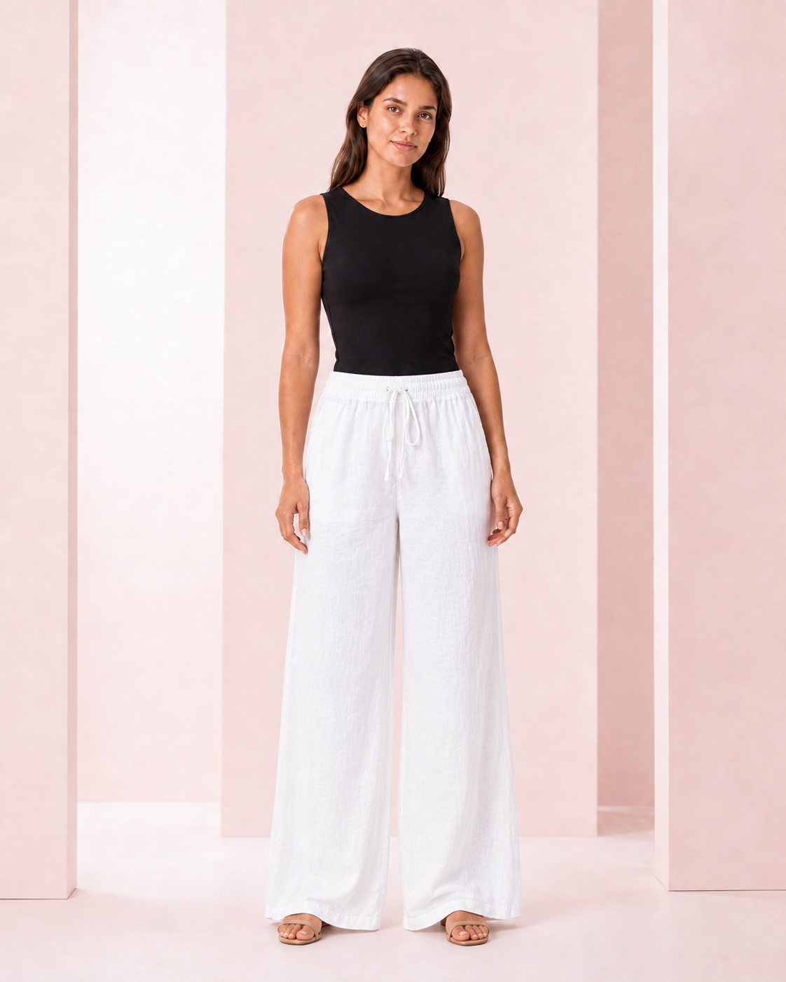 Pantalón Palazzo de Lino Blanco