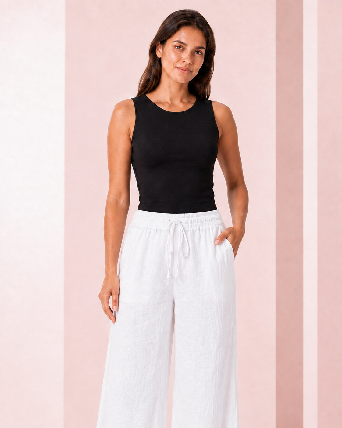 Pantalón Palazzo de Lino Blanco